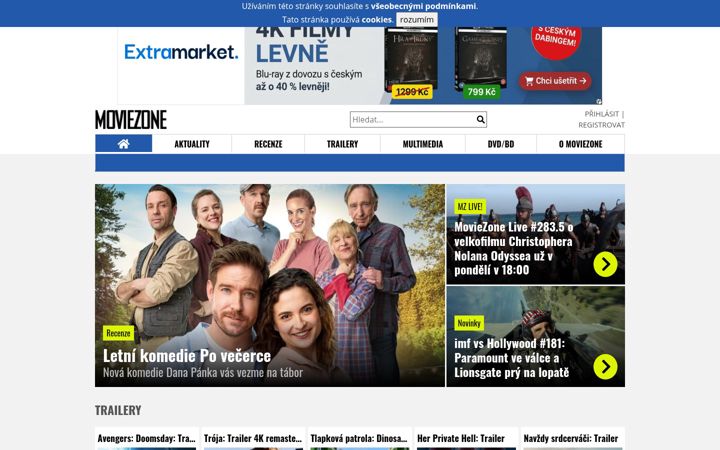 Screenshot of moviezone.cz