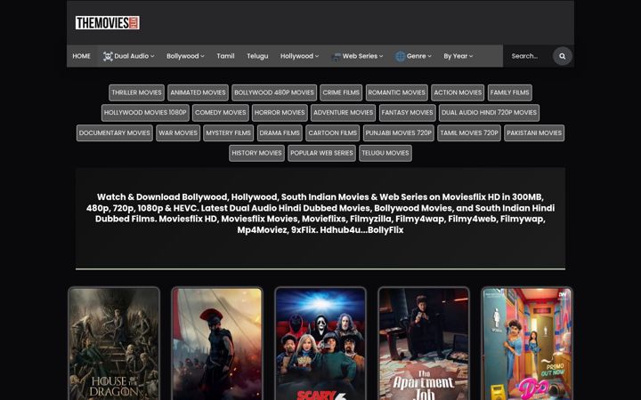 Screenshot of moviezoneflix.com
