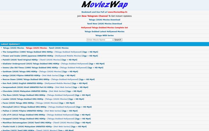 Screenshot of moviezwap.date