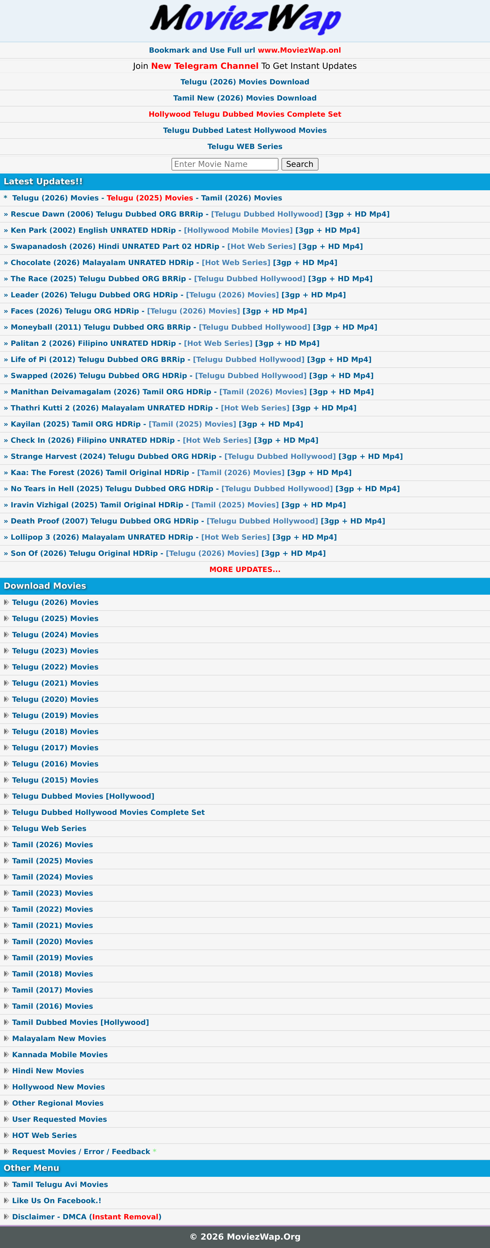 Tablet screenshot of moviezwap.love