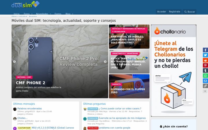 Screenshot of movilesdualsim.com