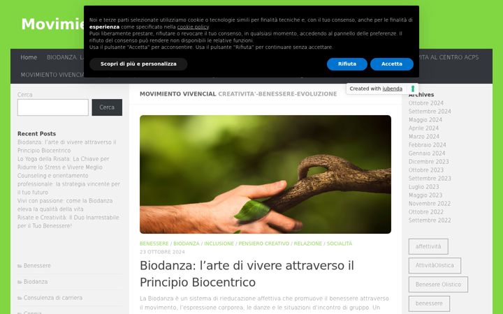 Snímek obrazovky movimientovivencial.it
