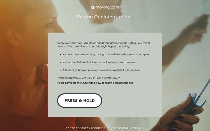 Screenshot of moving.com