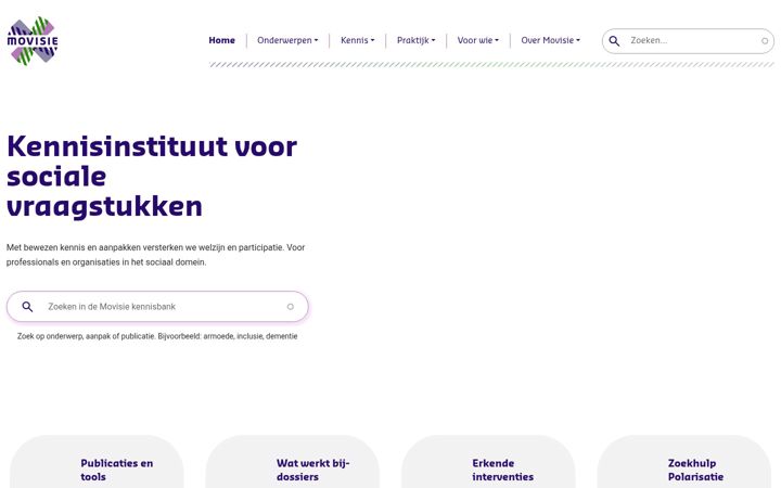 Screenshot of movisie.nl