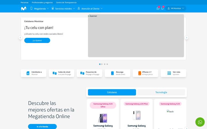 Screenshot of movistar.com.ec