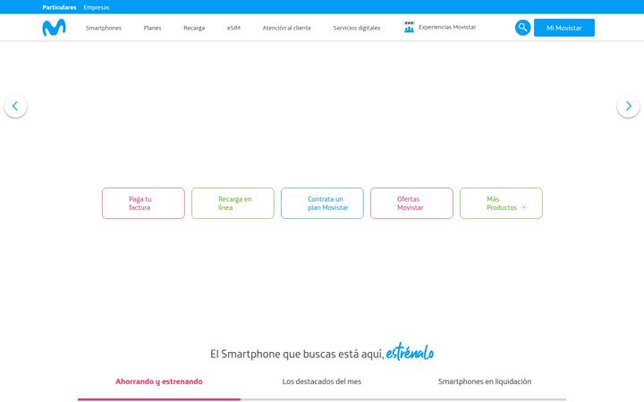 Screenshot of movistar.com.mx