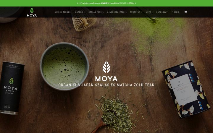 Screenshot van moyamatcha.hu