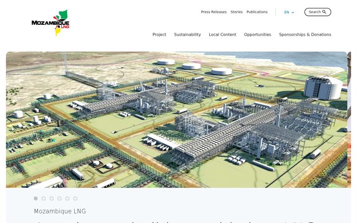 Screenshot of mozambiquelng.co.mz