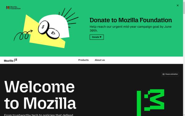 Screenshot of mozilla.org