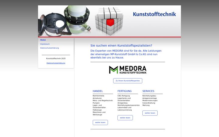 Captură de ecran a mp-kunststofftechnik.de