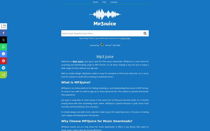 Screenshot of mp3juice.llc