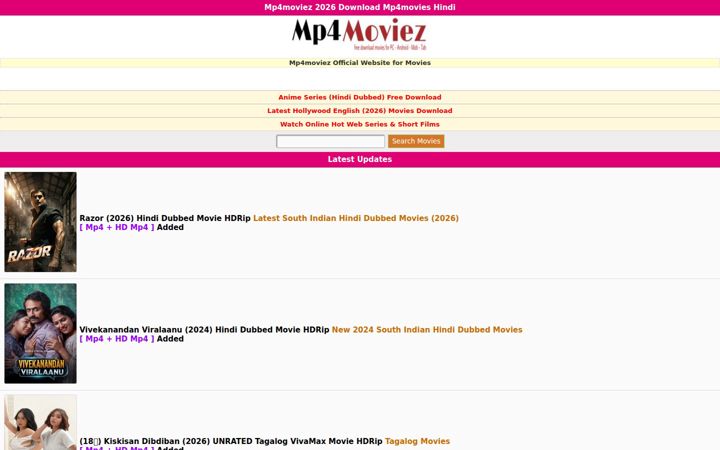 Screenshot of mp4moviez.fyi