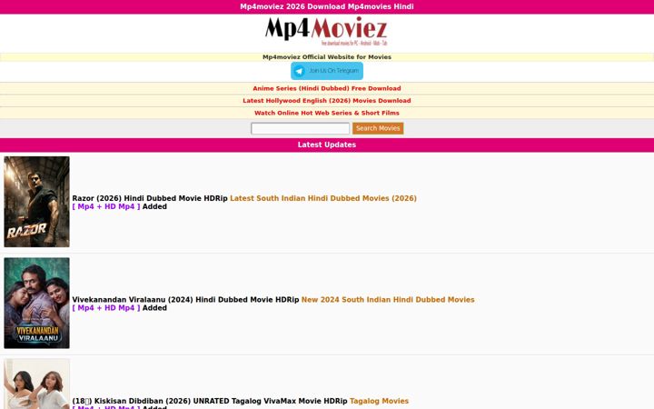 Screenshot of mp4moviez.pink