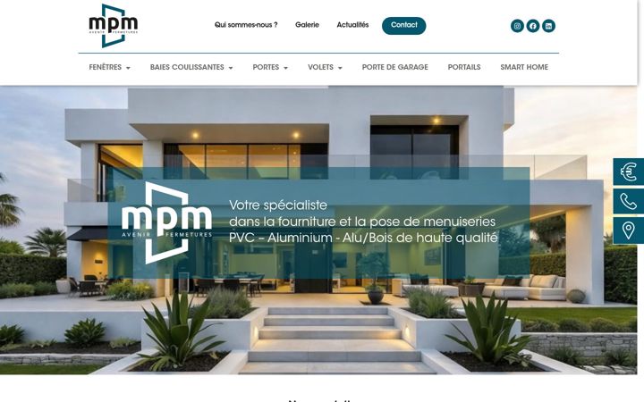 Screenshot of mpmavenirfermetures.com