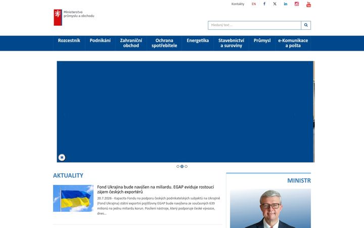 Screenshot of mpo.cz