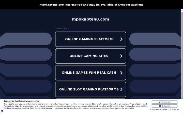 Capture d'écran de mpokapten8.com