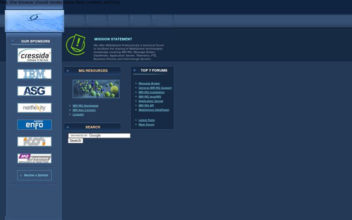 Screenshot of mqseries.net