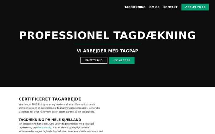 Screenshot of mr-tagdaekning.dk