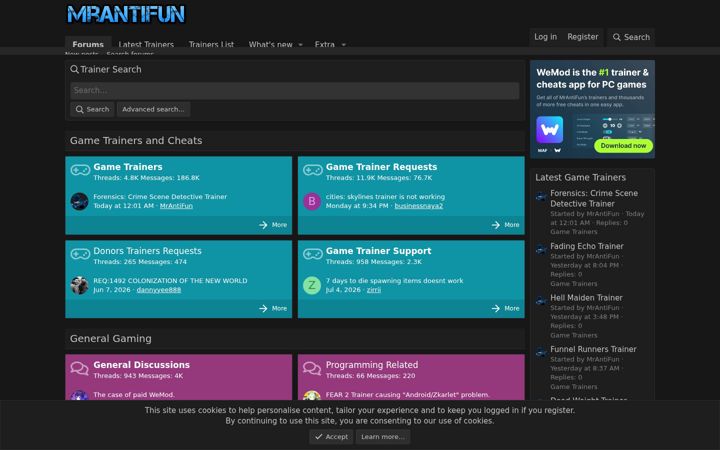 Screenshot of mrantifun.net