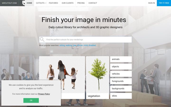 Screenshot of mrcutout.com