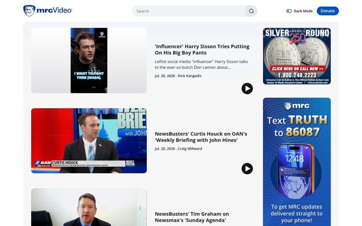 Screenshot of mrcvideo.org