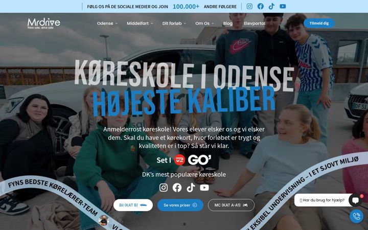 Skjámynd af mrdrive.dk