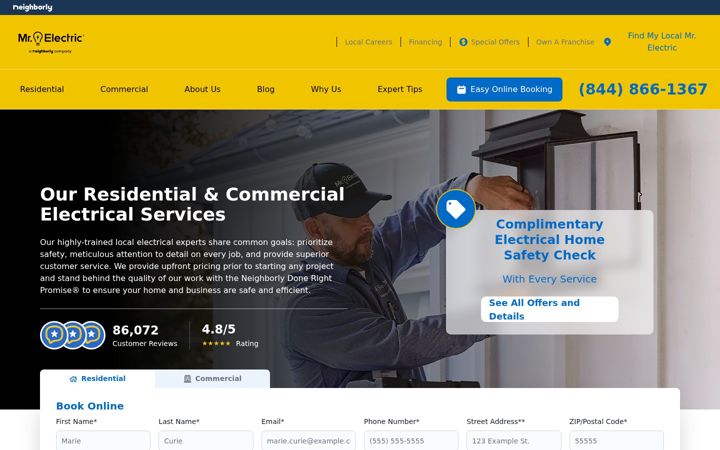 Screenshot of mrelectric.com
