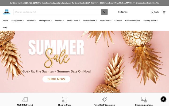 Screenshot of mrliquidatorfurniture.com