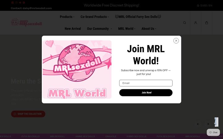 Captura de pantalla de mrlsexdoll.com