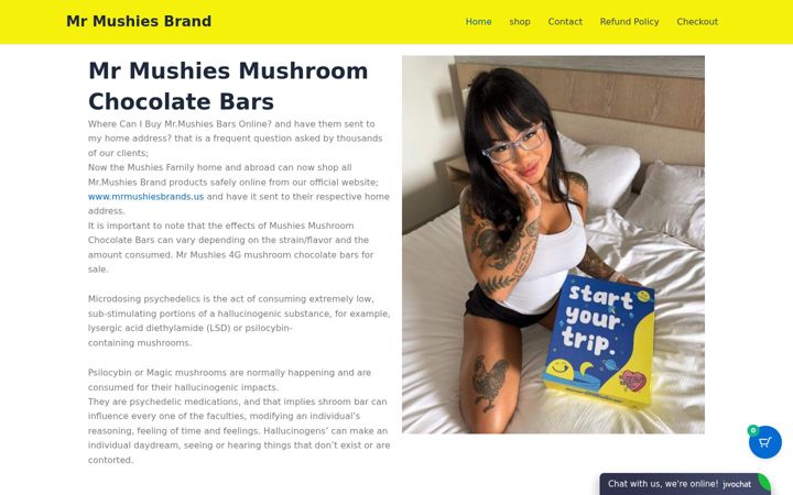 Screenshot of mrmushiesbrands.us