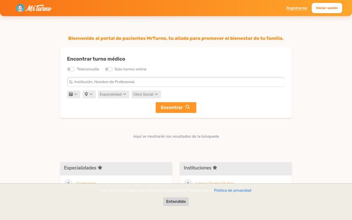 Screenshot of mrturno.com