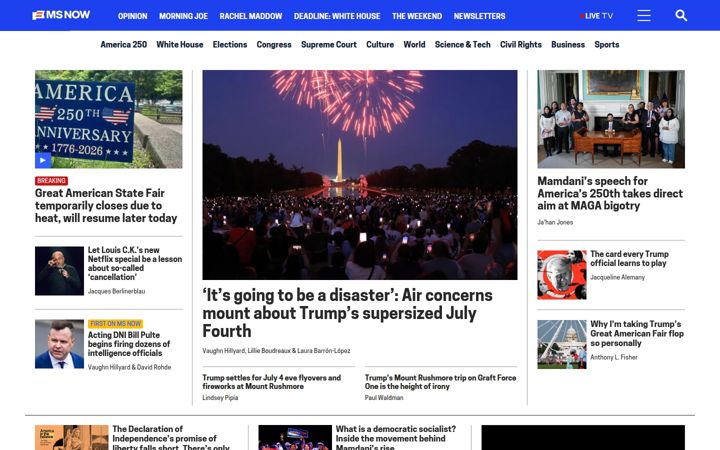Screenshot of ms.now