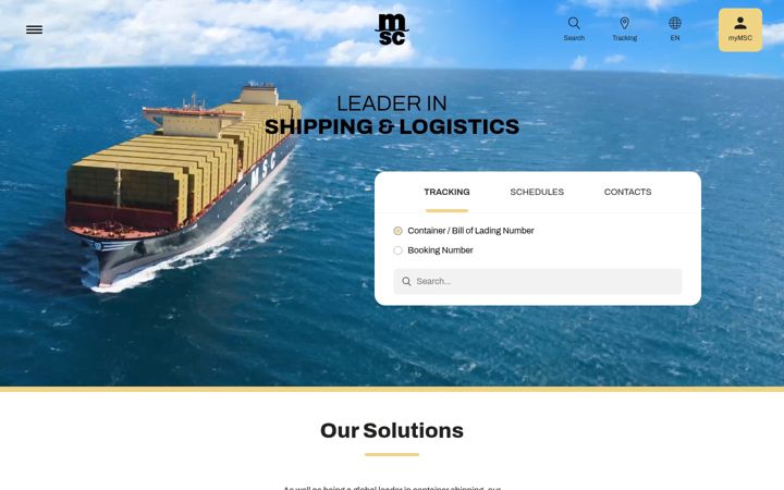 Screenshot of msc.com