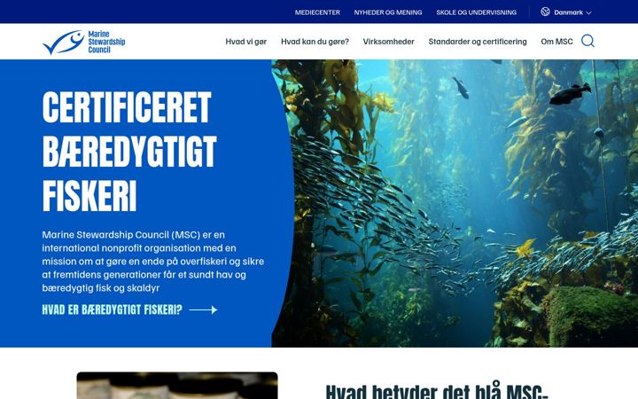 Skärmbild av msc.org