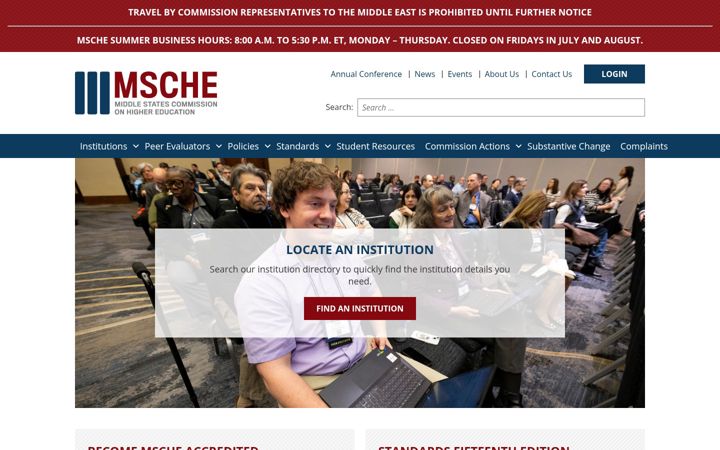Snimka zaslona za msche.org