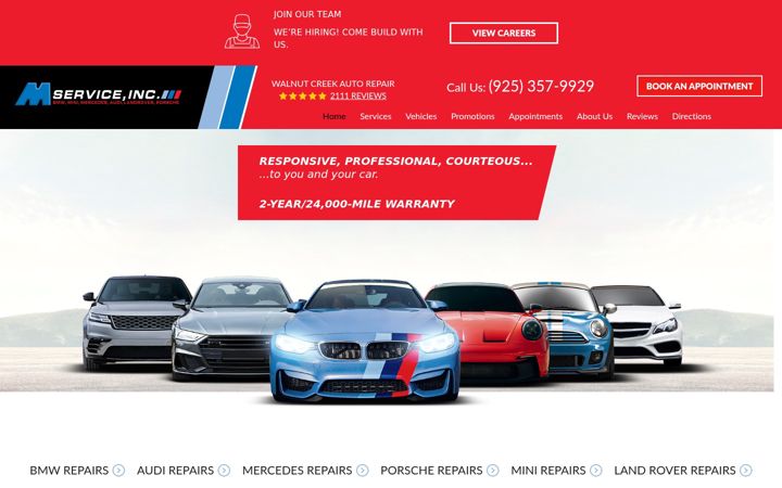 Screenshot of mserviceinc.com