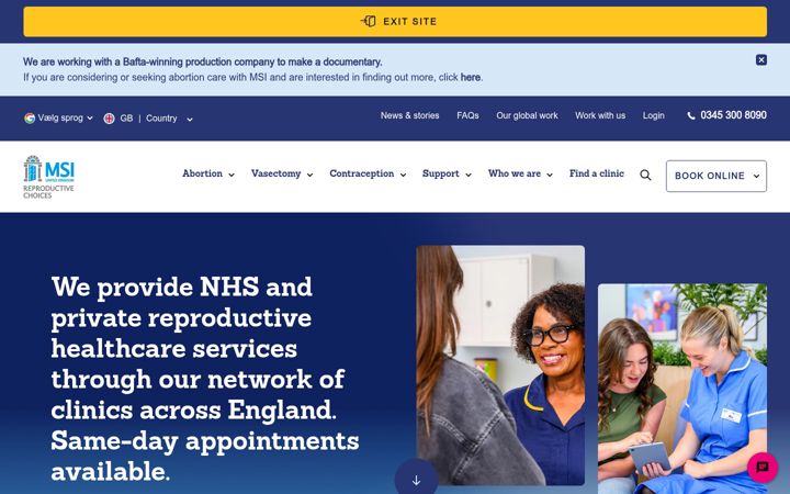 Screenshot of msichoices.org.uk