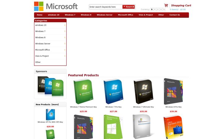 Kuvakaappaus sivustosta mskeyoffer.com