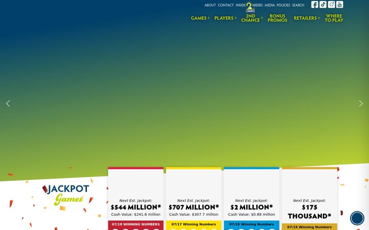 Screenshot of mslottery.com