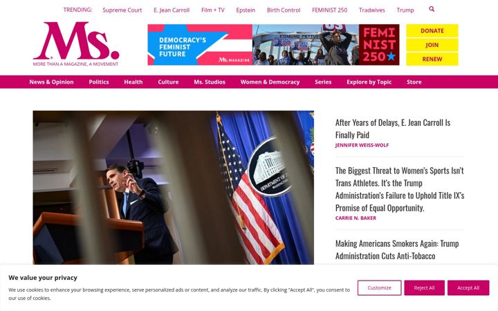 Screenshot of msmagazine.com
