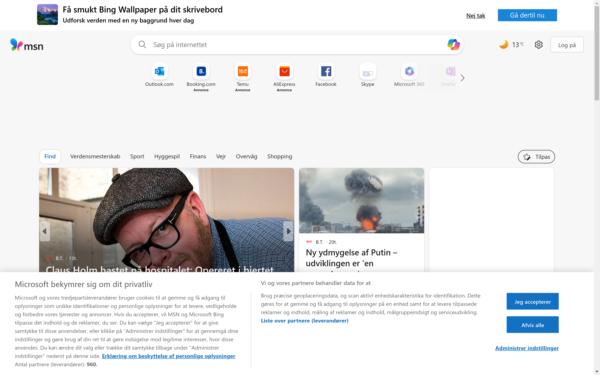 Screenshot of msn.com