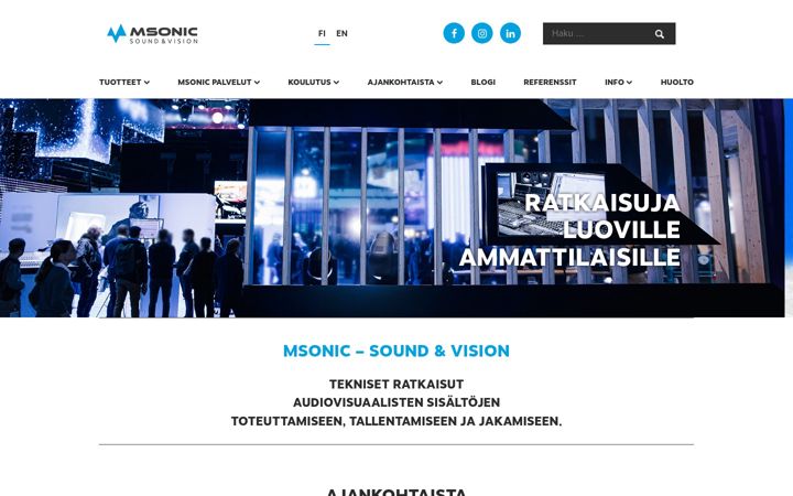 Captura de ecrã de msonic.fi