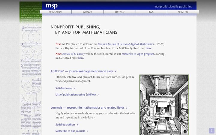 Screenshot of msp.org