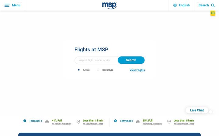 Screenshot of mspairport.com