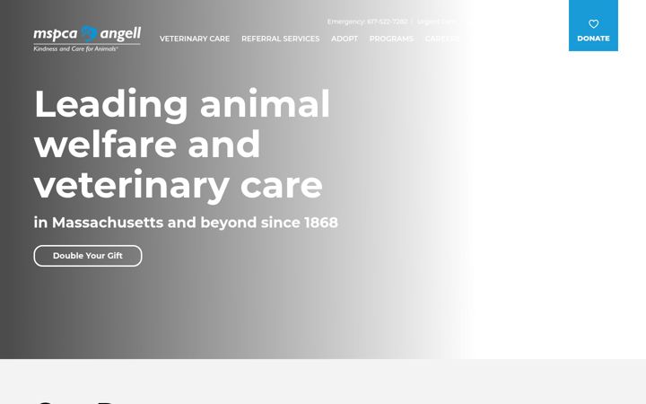 Screenshot of mspca.org