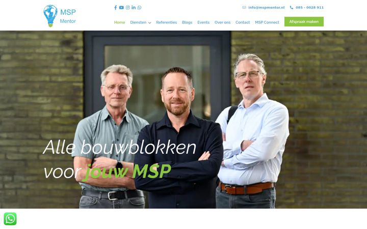 Screenshot di mspmentor.nl