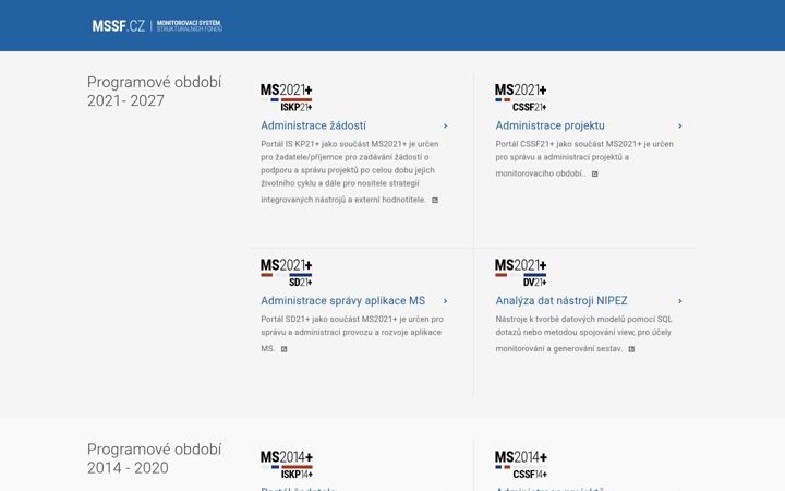 Screenshot of mssf.cz