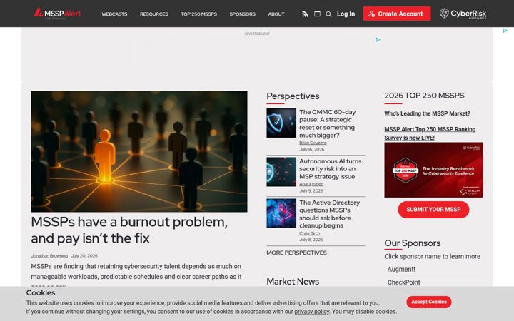 Screenshot of msspalert.com