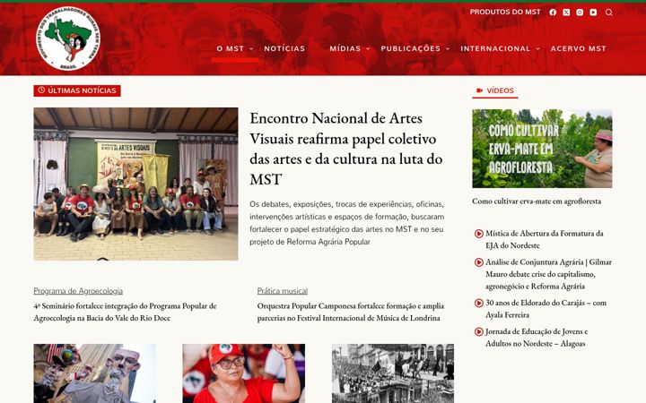 Screenshot of mst.org.br