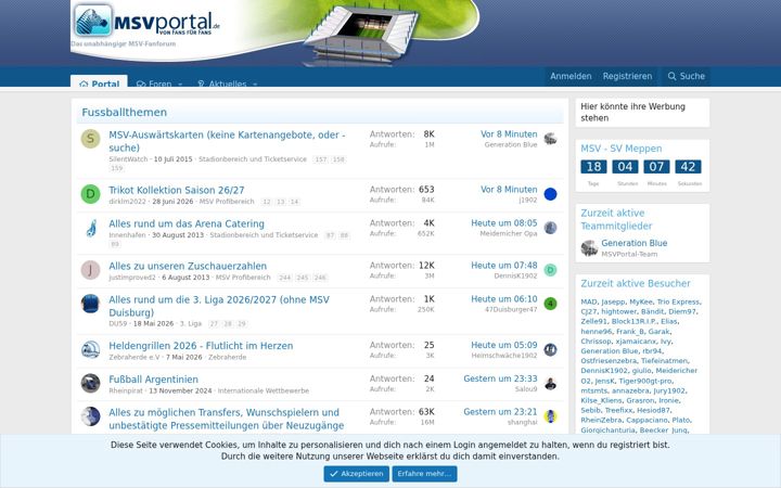 Screenshot stránky msvportal.de
